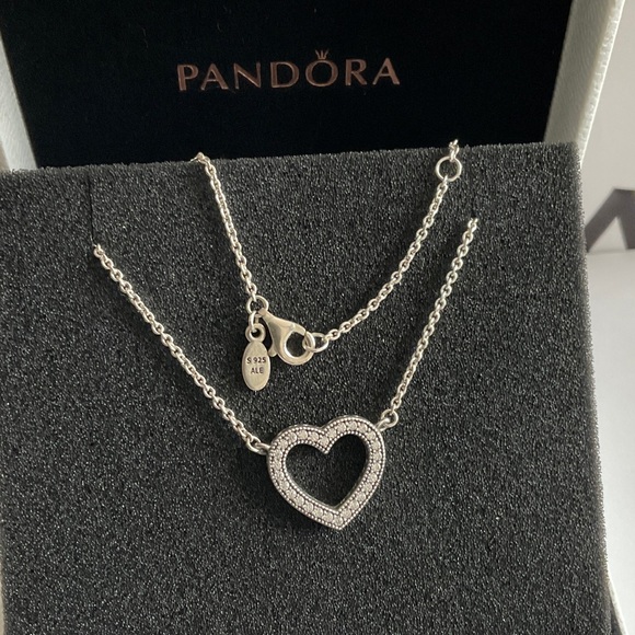 Pandora Silver Heart Pendant Necklace - Picture 4 of 4